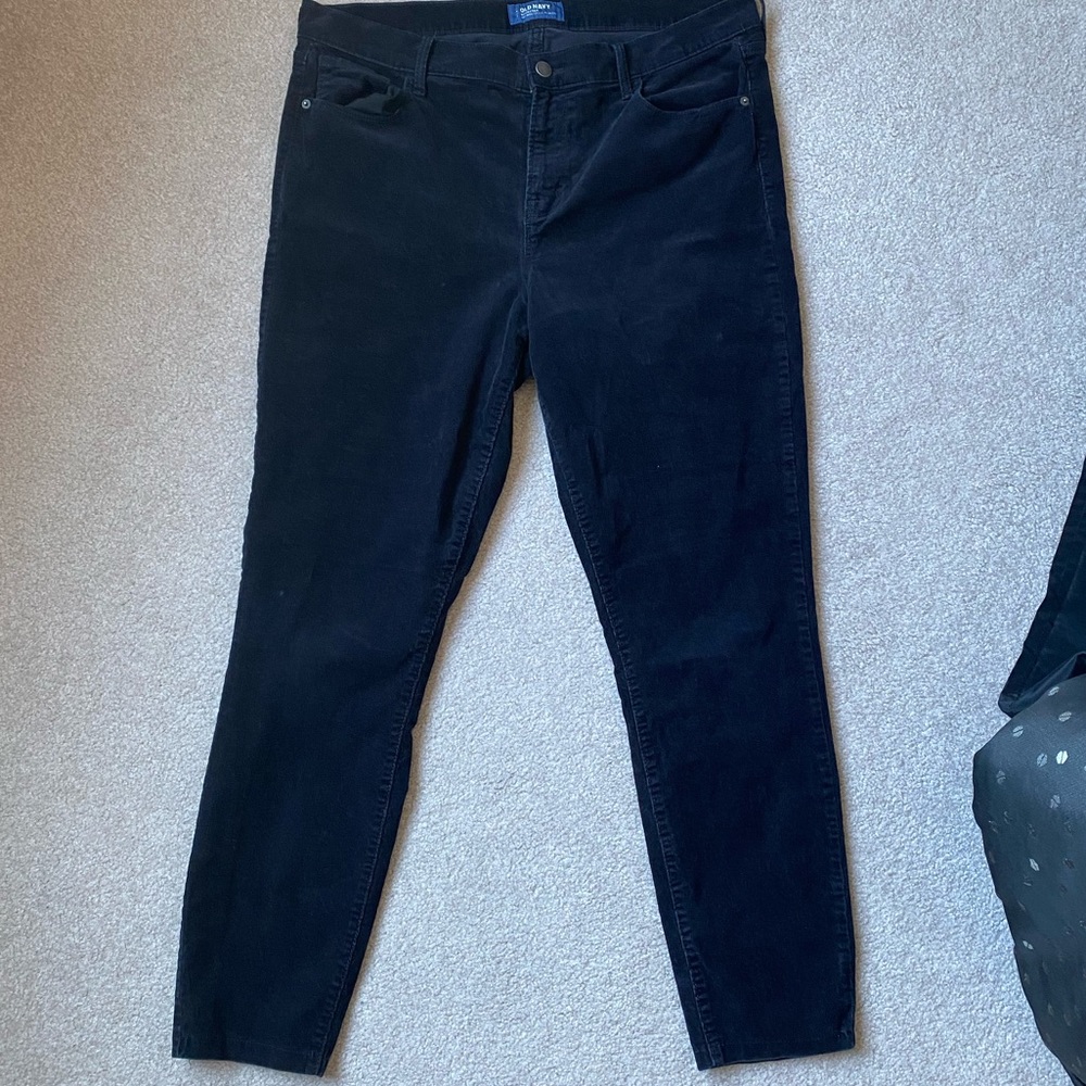 Black Corduroy Jeans Long